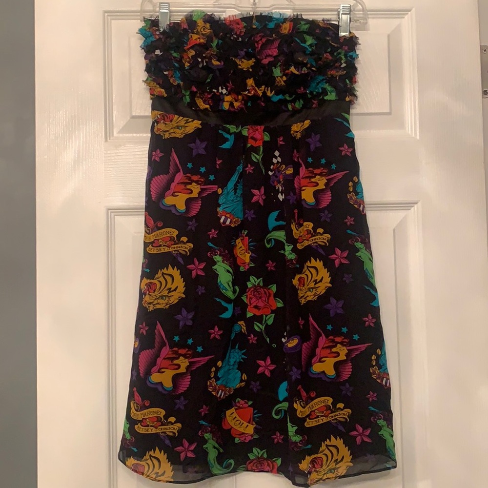 PC Betsey Johnson strapless mini dress Vintage size 2 perfect condition